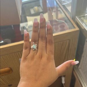 Elegant Silver Ring with Blue Stone